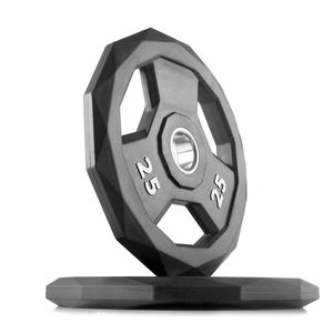 شعار مخصص كجم رطل رفع الأثقال لوحة أثقال أسود شكل الماس ثلاثة مقابض الفولاذ المقاوم للصدأ محور الوزن لوحات - Product Image 4