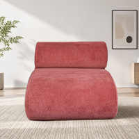 Fauteuil de sol sans structure en mousse haute densité, confortable, avec housse lavable, pour salon et maison