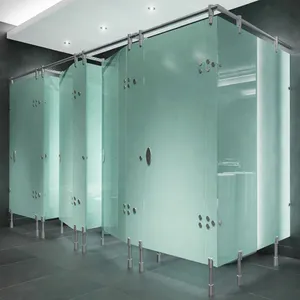 مرحاض زجاجي 6 ، 8 ، 10 ، 12 من الزجاج ، حمام من الزجاج المصنفر المحفور بحمض ، مصنوع من الزجاج المقسى