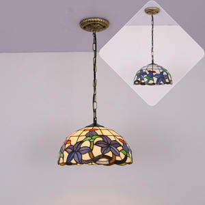 Lustre LED à tête unique de style européen pour salon, salle à manger ou bar ; éclairage rétro artistique créatif chaud entièrement en verre - Product Image 4