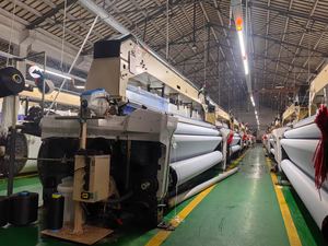 Mesin Tekstil kecepatan tinggi mesin jet air dengan balok tenun kain berat nozel tunggal daya ganda - Product Image 3