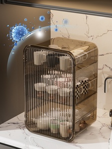 Armoire de <span class=keywords><strong>rangement</strong></span> multifonctionnelle anti-poussière pour tasses à eau, services à thé, plus écologique pour la cuisine, la salle de bain, le salon - Product Image 4