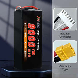 FPV Drone Lipo Batterie 8000mAh 8400mAh 9000mAh 10000mAh 12000mAh 22.2 mAh v 6s2p 6S3P 10C FPV 7 pouces 10 pouces Quadcopter Batterie - Product Image 5