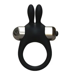Rabbit Vibrating Penis Ring Vibrator Sex Toys para Homens Mulheres Silicone Cock Ring Delay Ejacualtion