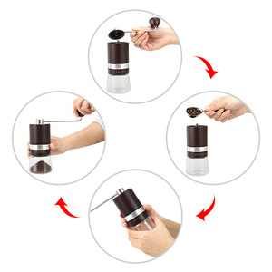 Moulin à café manuel portable en acier inoxydable 304 de haute qualité, avec meule en céramique, vente en gros, best-seller - Product Image 2