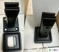 Spigots en verre en acier inoxydable brossé noir personnalisables pour balustrades, clôtures, terrasses de villas, balcons, escaliers, piscines, bord de lac
