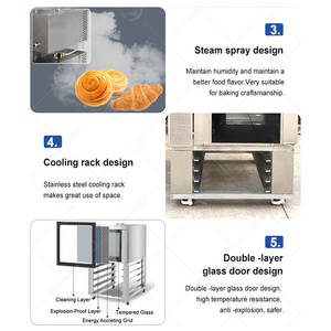 เตาอบไฟฟ้าแบบหมุนอเนกประสงค์สำหรับอบขนมปังอบเบเกอรี่โอเชี่ยน - Product Image 4