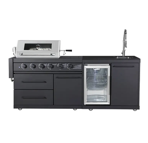 Moderno 304 esterno <span class=keywords><strong>in</strong></span> acciaio inox nero piastra da cucina durevole barbecue isola griglie costruito <span class=keywords><strong>in</strong></span> armadio Set - Product Image 3