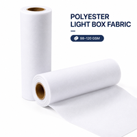 Tissu polyester rétroéclairé de haute qualité 98-120 GSM, matériau imprimable pour affiches lumineuses et publicité intérieure