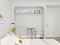 Kit d'organisation mural modulaire robuste pour placard, étagère métallique personnalisable pour dressing