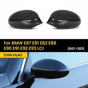 Cubiertas de Espejos Retrovisores Laterales de Fibra de Carbono Real, Reemplazo Directo, Estilo OEM para BMW E87/E81-E93/LCI 2007-2013 - Product Image 2