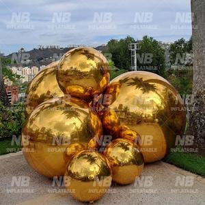 Gold High Quality Inflatable Balloon <b>Mirror</b> <b>Ball</b> Sphere PVC Reflective Waterproof for Brand Celebrations Customized Hanging Infl - Product Image 5