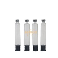 Flacon en verre durable de 4 ml avec couvercle en aluminium et bouchon en caoutchouc, crème de soin pour la peau emballée individuellement