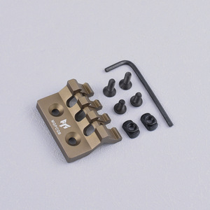 Base de lampe torche tactique MGPQOB à montage latéral à 45 degrés, rail métallique, système double Keymod Mlok, rehausseur en chevrons - Product Image 3