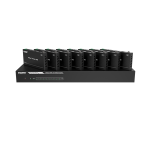 ตัวแยกสัญญาณ HDMI แบบ 4K 2.0b 1X8 <span class=keywords><strong>HDBaseT</strong></span> ผ่านสาย Cat5e/6 สูงสุด 150 ม. พร้อม Loop-out รองรับ 4K 60Hz 4:4:4 HDCP2.2 - Product Image 1