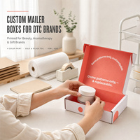 Boîtes d'emballage pliables pour coffrets cadeaux cosmétiques et bijoux, carton ondulé imprimé pour envoi postal, abonnement