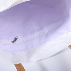 Bolsa de Compras Casual de Papel Tyvek Recubierto, Impermeable y Ecológico, con Logotipo Personalizado, Bolsa de Viaje con Cremallera Dupont - Product Image 4