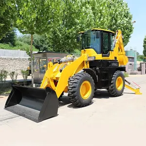 Euro 5 EPA Compact retroexcavadora Articulated 4x4 wheel mini Backhoe Loader