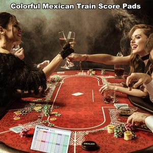 Carnets de scores personnalisés pour le jeu Mexican Train, reliure spirale, feuilles de suivi des scores pour le jeu de dominos, accessoires pour le jeu Mexican Train - Product Image 6