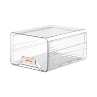 Boîte de rangement pour cuisine réfrigérateur Boîte de conservation des aliments congelés de style tiroir Couvercle de ruban adhésif transparent Boîte à oeufs de rangement rectangulaire