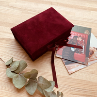 Boîte de présentation magnétique de luxe recyclable, boîte de rangement pliable classique, boîte cadeau rigide en velours, logo personnalisé pour l'emballage