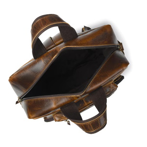 Sac à dos en cuir véritable pour homme, élégant et robuste, fait à la main, cuir de haute qualité, design durable avec un grand espace de rangement, ajustement confortable - Product Image 3