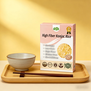 Riz de Konjac Shirataki Premium OEM, faible en glucides et en matières grasses, riche en fibres, 100g, <span class=keywords><strong>végétarien</strong></span>, Keto, Paléo, aliment instantané prêt à consommer en 15-20 minutes - Product Image 3