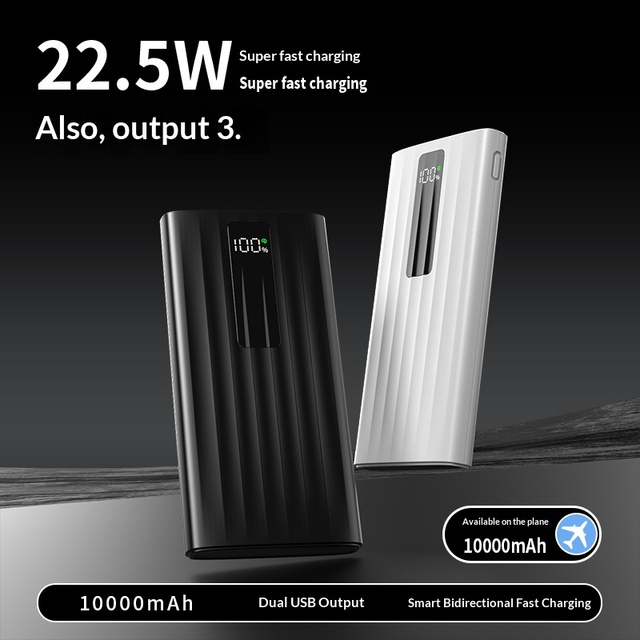 2025 New Arrival PD Power Bank Super Fast Charge 22.5W 20W 10000mAh 20000mAh 2 Ports Factory Wholesale OEM Customize logo