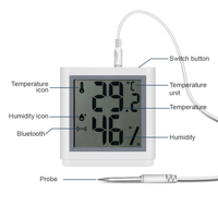 Thermomètre hygromètre numérique LCD, détecteur de température et d'humidité pour réfrigérateur et congélateur, mini thermographe haute précision pour la maison et les chambres froides