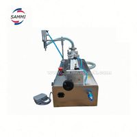 Nouvelle machine de remplissage pneumatique de liquides et de produits chimiques Remplisseur volumétrique à piston semi-automatique pour l'eau, l'huile et les boissons État utilisé