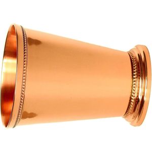 PARIJAT HANDICRAFT 12 Ounce Pure Copper American Style Solid Pattern Reusable Moscow Mule Mint Julep <b>Cup</b> Home - Product Image 2