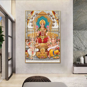 Indian Hindu Colorful Crystal <strong>Painting</strong> Wall Decoration Living Room <strong>Buddha</strong> Statue Wall Art with <strong>Canvas</strong> and Frame Wall <strong>Painting</strong> - Product Image 2