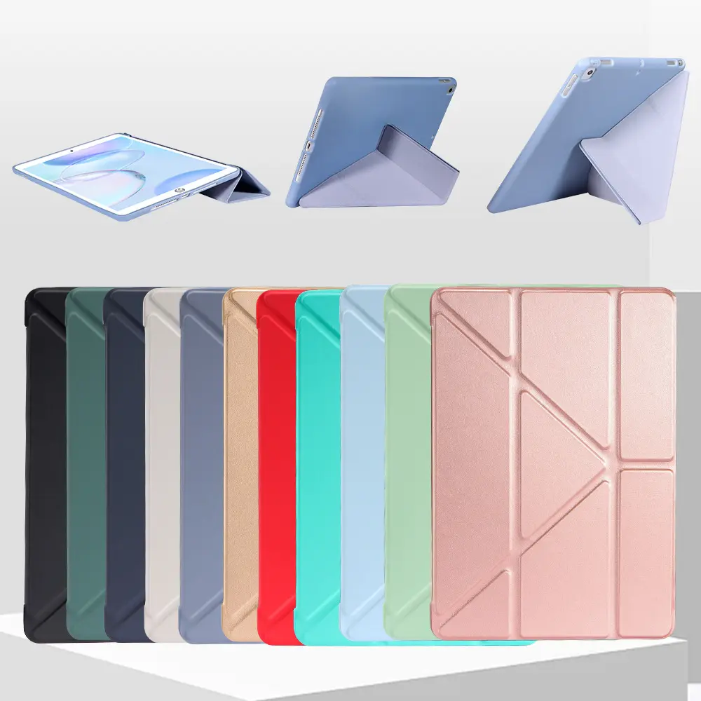 Custodia Origami in pelle Wake & Sleep per iPad Mini 6 Cover posteriore in Silicone morbido per iPad Mini 6