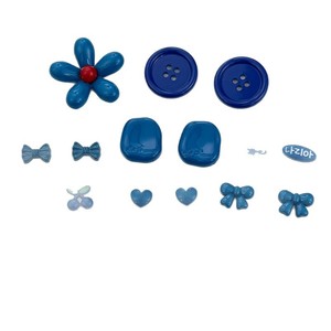 โบว์ดอกไม้สีฟ้า เครื่องประดับตกแต่ง วัสดุเรซิ่นพลาสติก สำหรับงาน DIY ตกแต่งเคสมือถือ ถุงเท้า หมวก รองเท้าแตะ ขายส่ง - Product Image 5