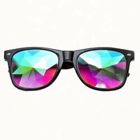 Lunettes de soleil UV400 personnalisées avec logo, pour festivals et soirées, verres diffractés, lunettes carrées kaléidoscope de luxe pour femmes, confortables