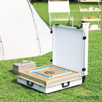 Table de Mahjong Automatique Pliante Moderne pour Camping en Plein Air, Portable, Type Valise, pour Pique-nique et Divertissement Domestique