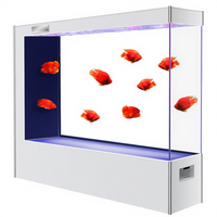 Aquarium sur pied en verre ultra-transparent 2026 avec pompes à eau intégrées, grand modèle pour salon