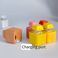 Speaker Mini Rechargeable Plastik yang Dapat Direkam, Gantungan Kunci dengan Tombol Suara, Liontin Kreatif Anime Custom, Pereda Stres
