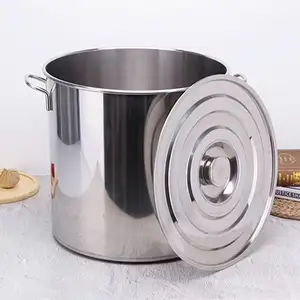 Customized 304 Stainless Steel Pot Large Commercial Induction Cooking Cookware Sets Soup Stock Pots
