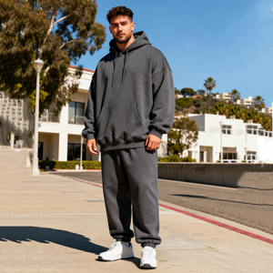 TKAN374 Venta al por mayor 500gsm Unisex Sudadera con capucha Custom Streetwear Oversized Fleece Drop Shoulder 100% Algodón French Terry Hoodie Hombre - Product Image 1