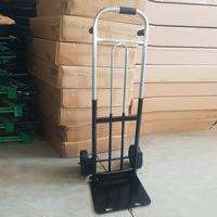 Chariot de manutention robuste pliable en fer pour le transport de bagages, de courses et de charges lourdes en entrepôt - Grande taille - En promotion