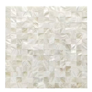 Carreaux muraux en mosaïque de nacre autocollants, forme carrée, épaisseur 2 mm, décoration moderne pour salle de bain, hôtel, usage intérieur - Product Image 1