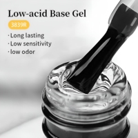 Base de vernis gel UV sans TPO, super adhérente, sans résidu, haute brillance, couche de finition caoutchouc, fournitures pour ongles DIY, marque privée OEM