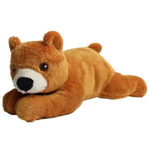 New design 100% recycled material lying down bear plush toy