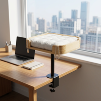 Personnalisé solide pouvant contenir des chats jusqu'à 45 lb Lit pour chat en bois sur bureau Perchoir ergonomique pour animaux de compagnie