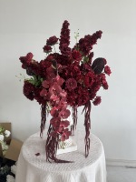 Boule de fleurs personnalisée rose pastel, bleue et jaune, faite à la main, centre de table floral en soie 5D pour mariage, douche nuptiale et fête d'anniversaire