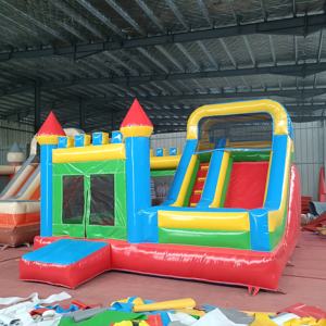 Vente flash : château gonflable en PVC de 5 m * 5 m * 3,5 m avec toboggan, château gonflable pour enfants, aire de jeux gonflable pour enfants à vendre - Product Image 6