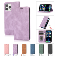 Étui portefeuille magnétique en cuir pour téléphone portable avec fentes pour cartes pour iPhone 17 17 Pro Max 15 Plus 14 13 12 11 XR XS 7 8