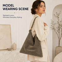 Sac en daim pour femme, sac hobo noué, sac à main authentique avec chaîne dorée, bandoulière entrelacée, 7 couleurs, vente en gros, personnalisation OEM, usine
