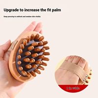 Brosse de massage ovale exfoliante en bois pour la thérapie par le bois, masseur de points méridiens pour la graisse abdominale, remodelage corporel et soulagement des douleurs musculaires